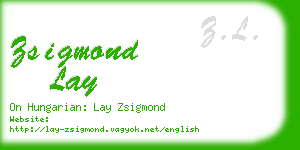 zsigmond lay business card